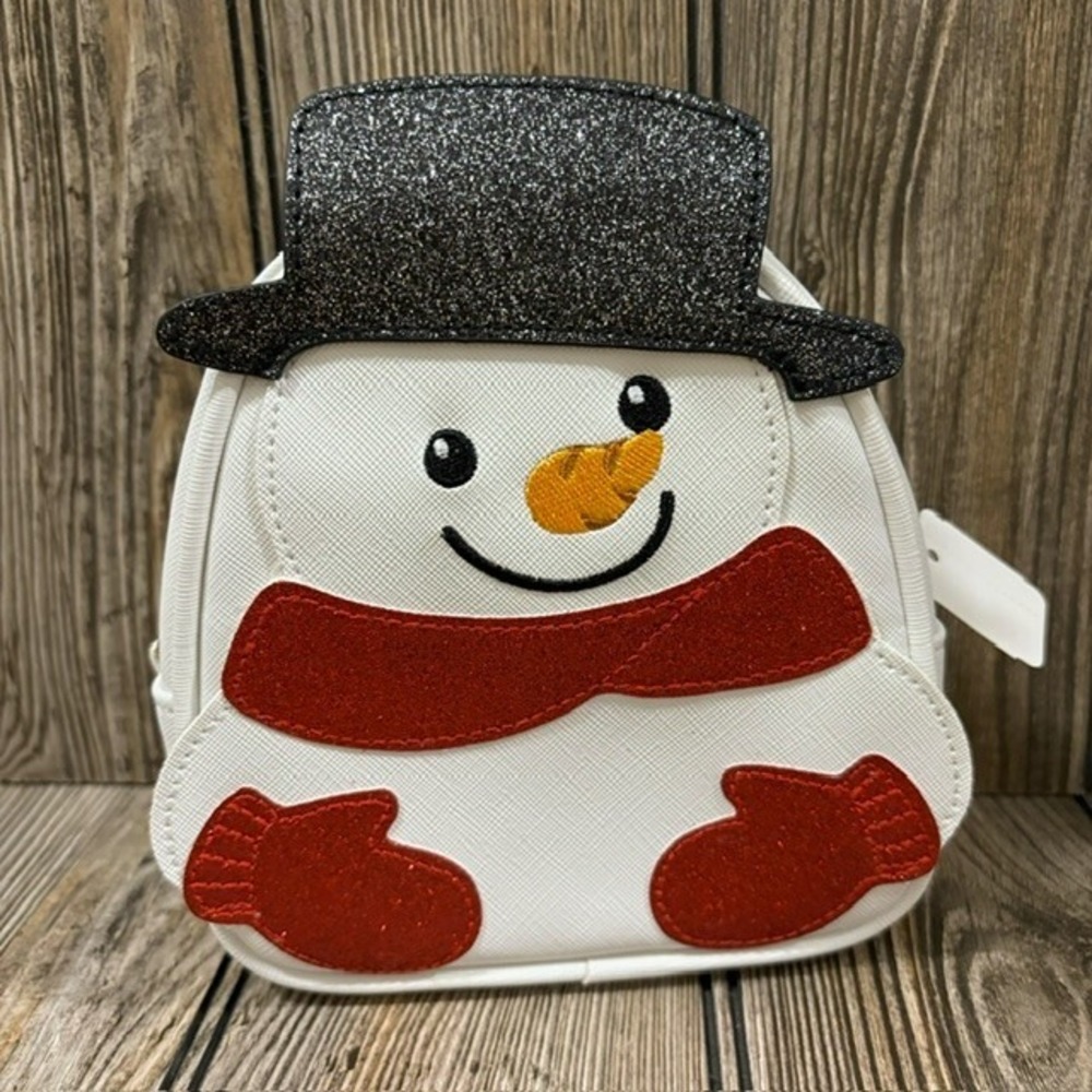 Bath & Body Works White Snowman Cosmetic Mini Bag